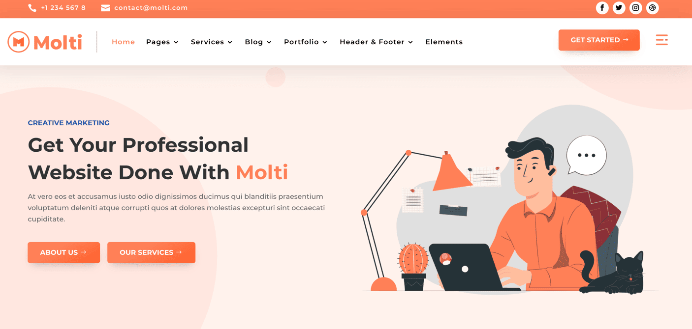 Molti Homepage - hero